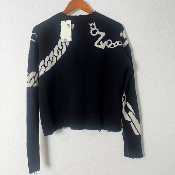 NEW Zadig & Voltaire starry distressed cashmere sweater - Picture 7 of 11